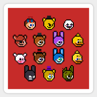 FNAF Pixel Heads Sticker